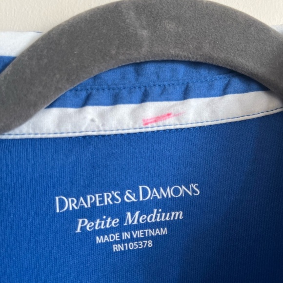 Draper’s & Damons Set Sail Knit 3/4 Sleeve Tee size PM - Picture 6 of 8